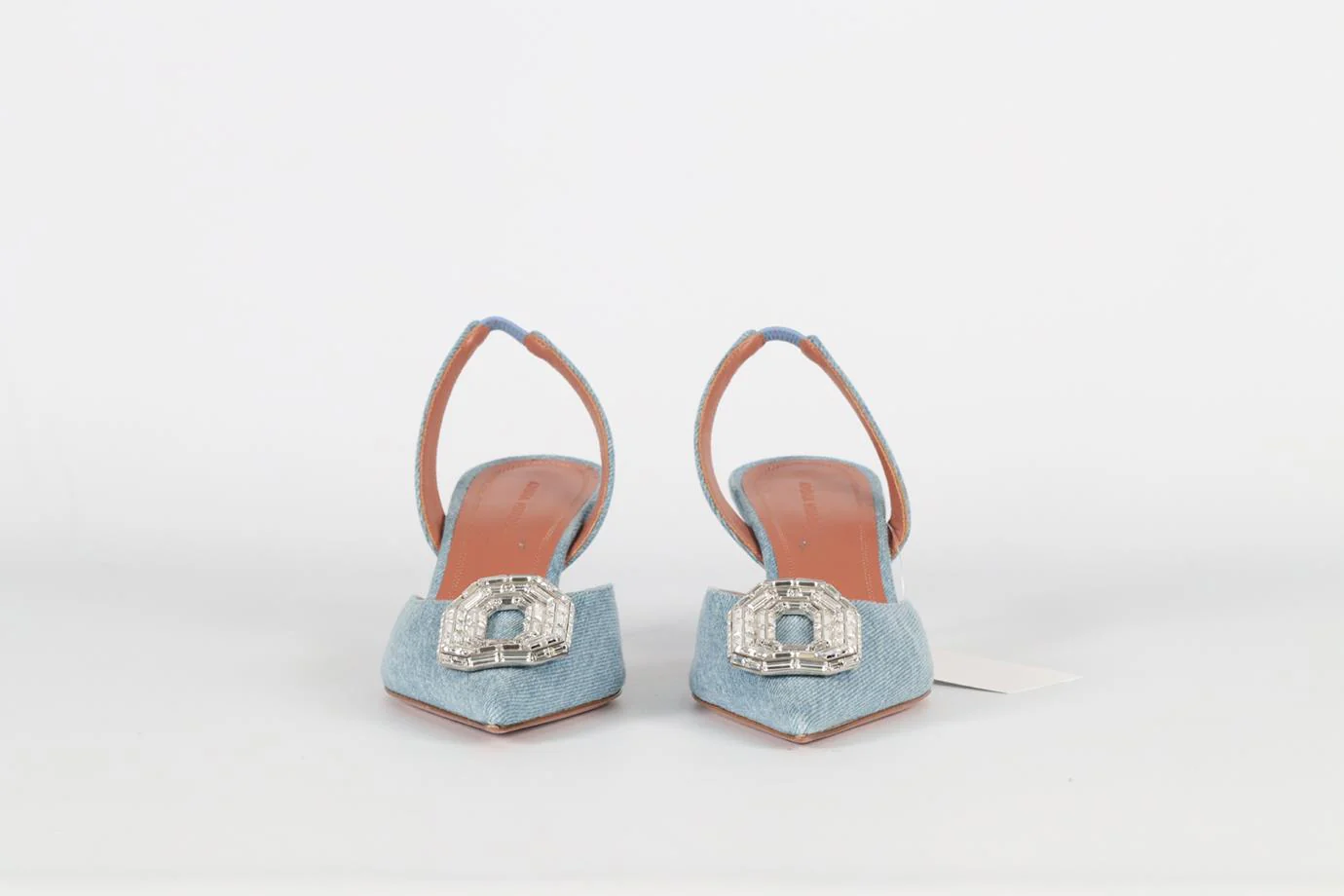 AMINA MUADDI CRYSTAL AND DENIM SLINGBACK PUMPS EU 37.5 UK 4.5 US 7.5 - Image 3