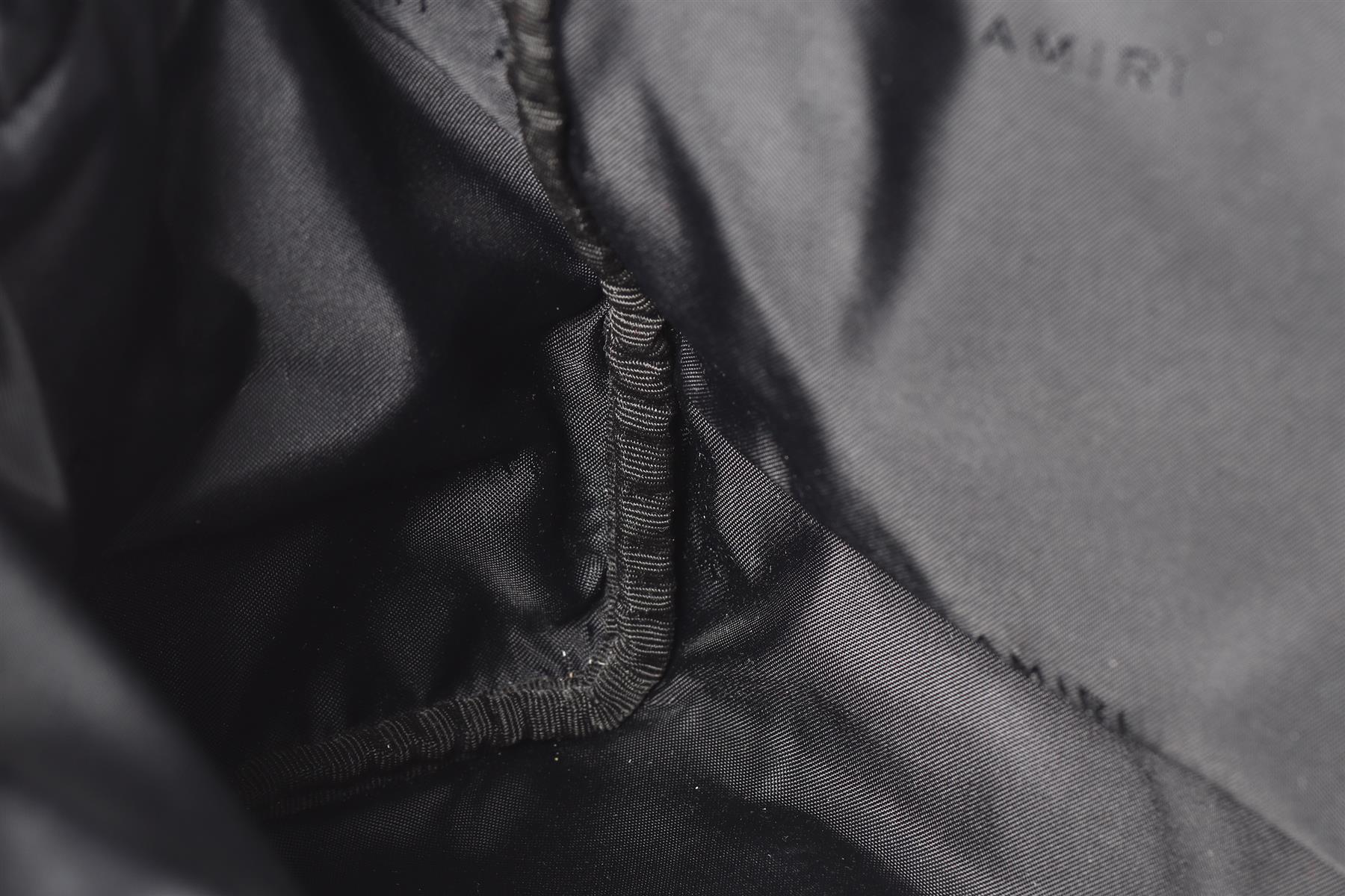 AMIRI BLACK NYLON AND LEATHER BACKPACK - Image 10