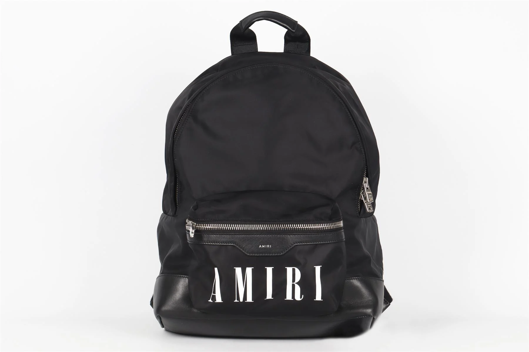 AMIRI BLACK NYLON AND LEATHER BACKPACK - Image 2