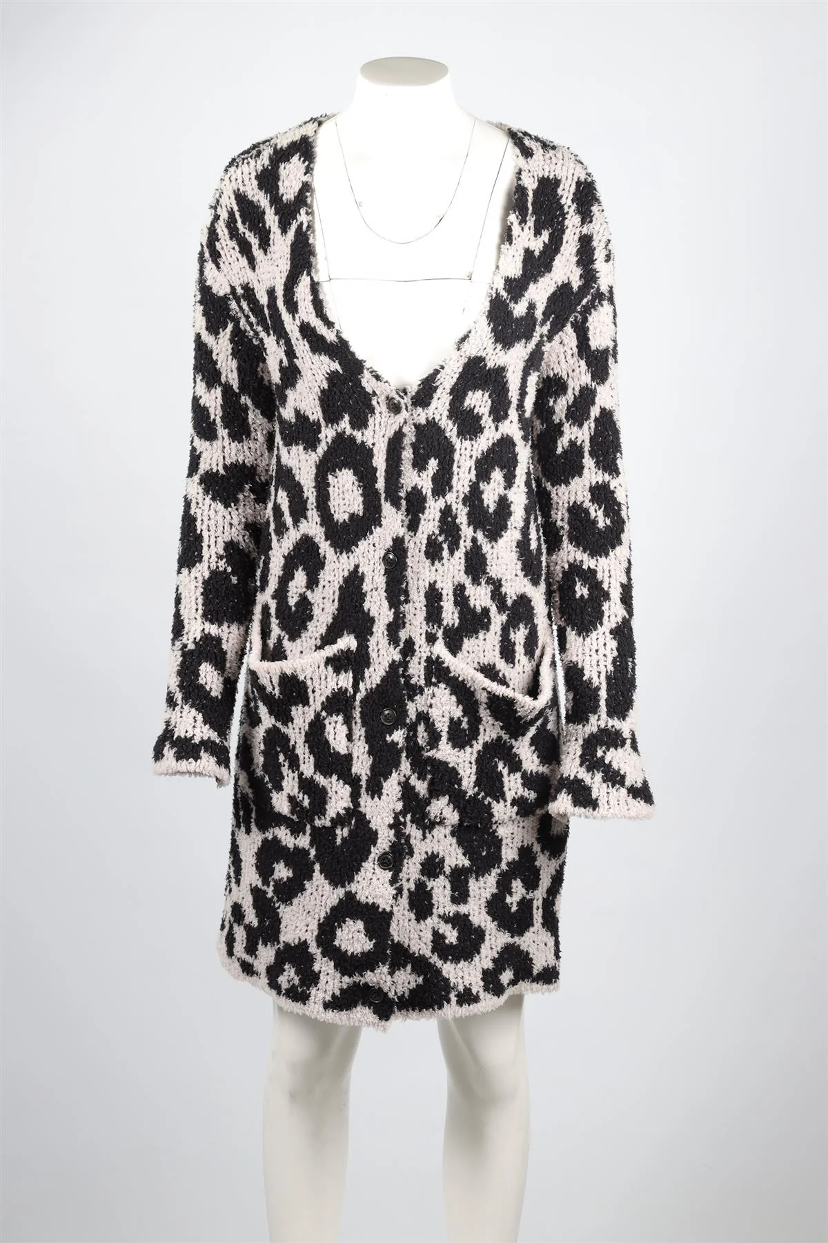 AMIRI BLACK WOOL CARDIGAN XSMALL - Image 2