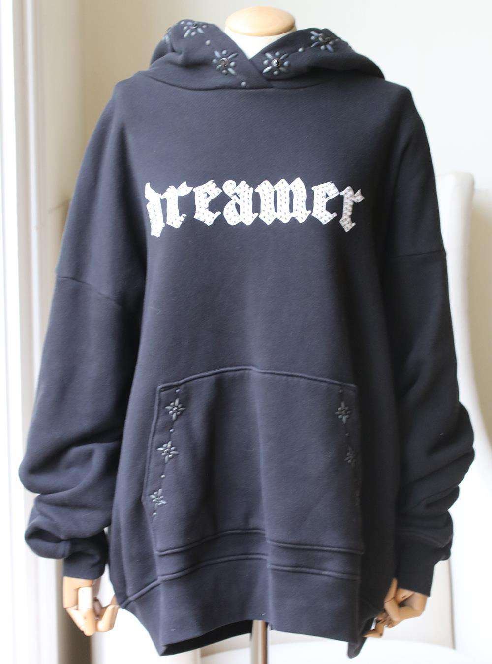 AMIRI DREAMER STUD EMBELLISHED COTTON JERSEY HOODIE MEDIUM - Image 2