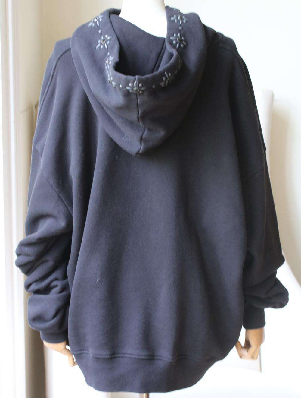 AMIRI DREAMER STUD EMBELLISHED COTTON JERSEY HOODIE MEDIUM - Image 4