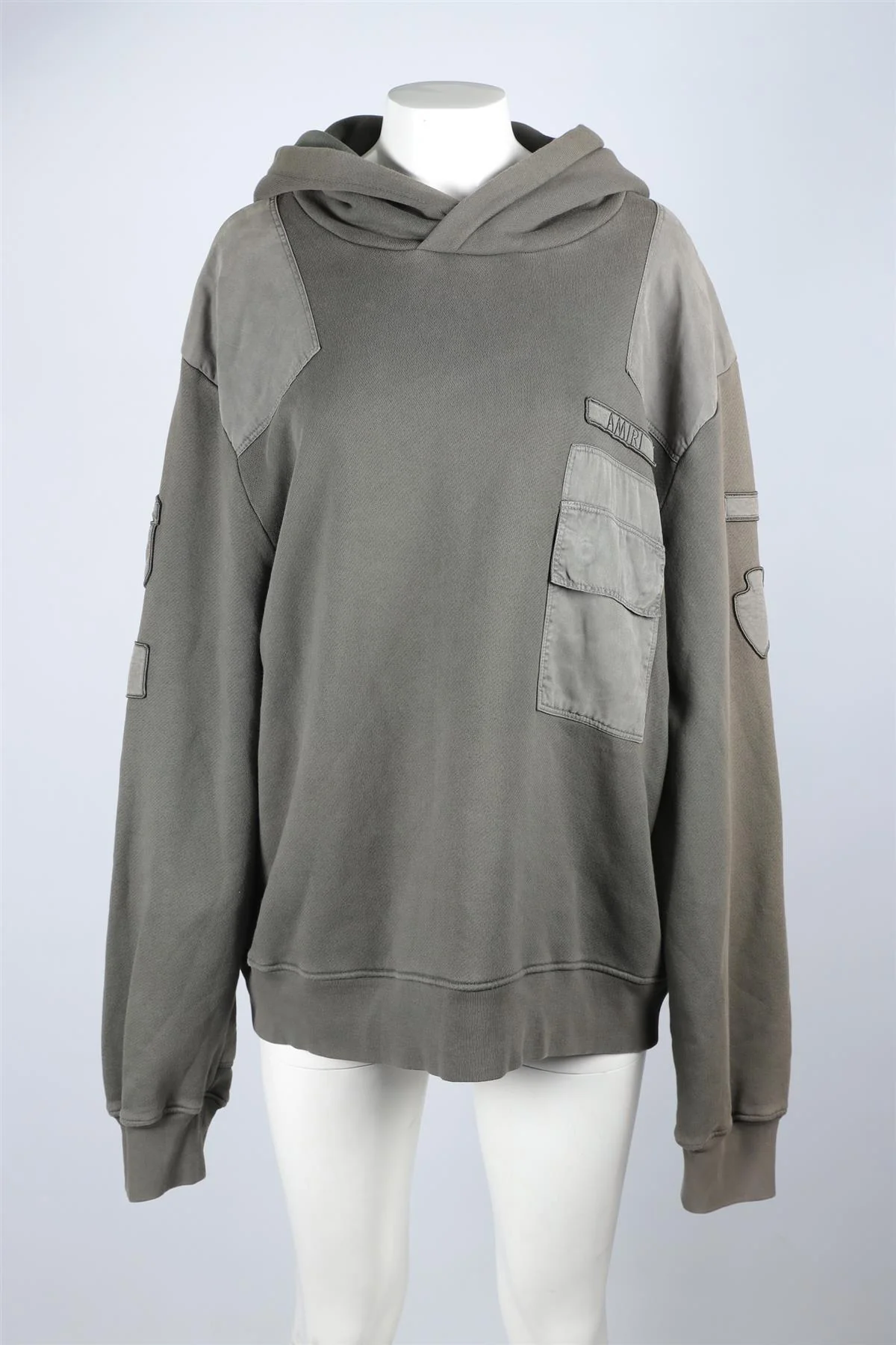 AMIRI GREEN COTTON HOODIE XLARGE - Image 2