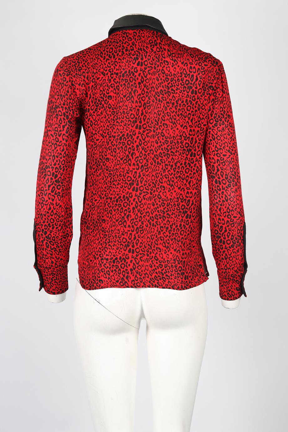AMIRI LEOPARD PRINT SILK SHIRT SMALL - Image 4