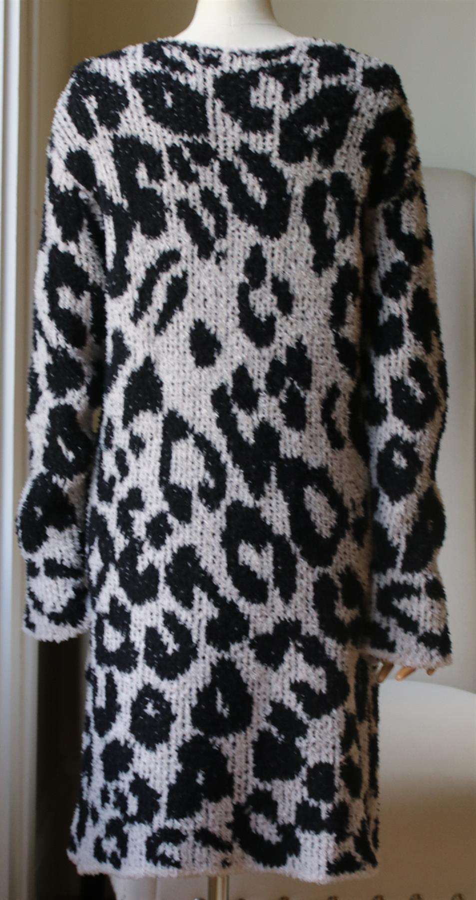 AMIRI LEOPARD PRINT WOOL BLEND CARDIGAN XSMALL - Image 3