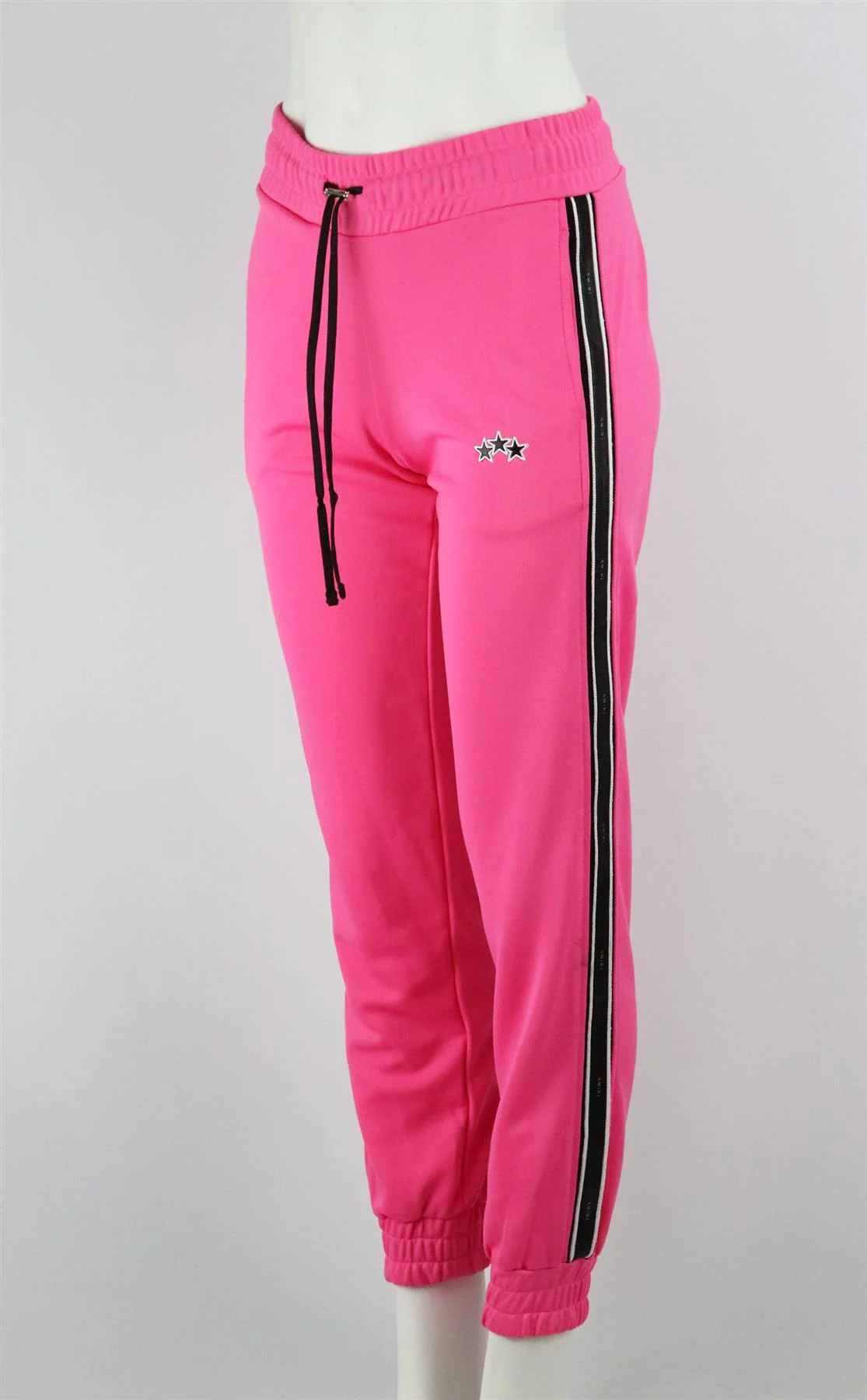 AMIRI STRIPED LEATHER TRIMMED JERSEY TRACK PANTS XSMALL - Image 3