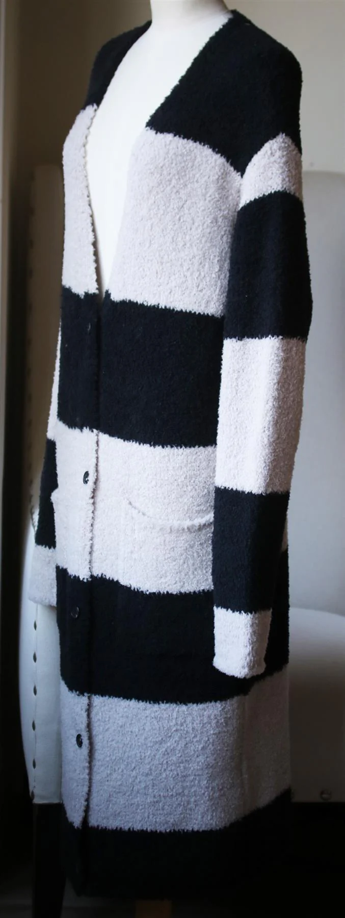 AMIRI STRIPED WOOL BLEND CARDIGAN LARGE - Image 3