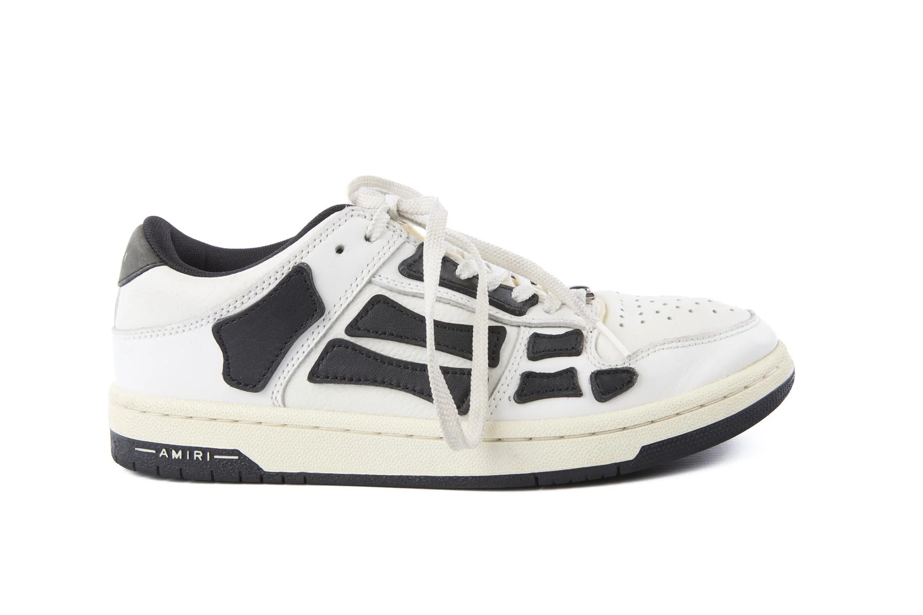 AMIRI WHITE SKEL LEATHER SNEAKERS EU 38 UK 5 US 8 - Image 2