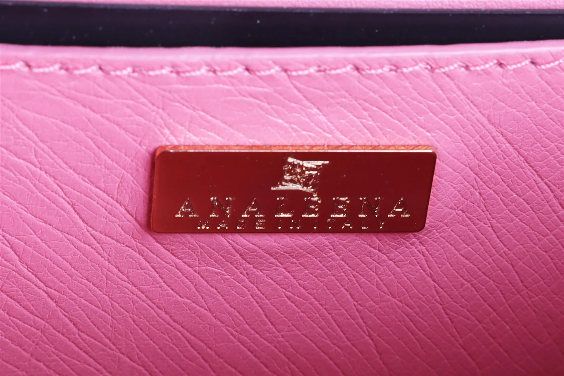 ANALEENA PINK OSTRICH LEATHER CLUTCH - Image 11