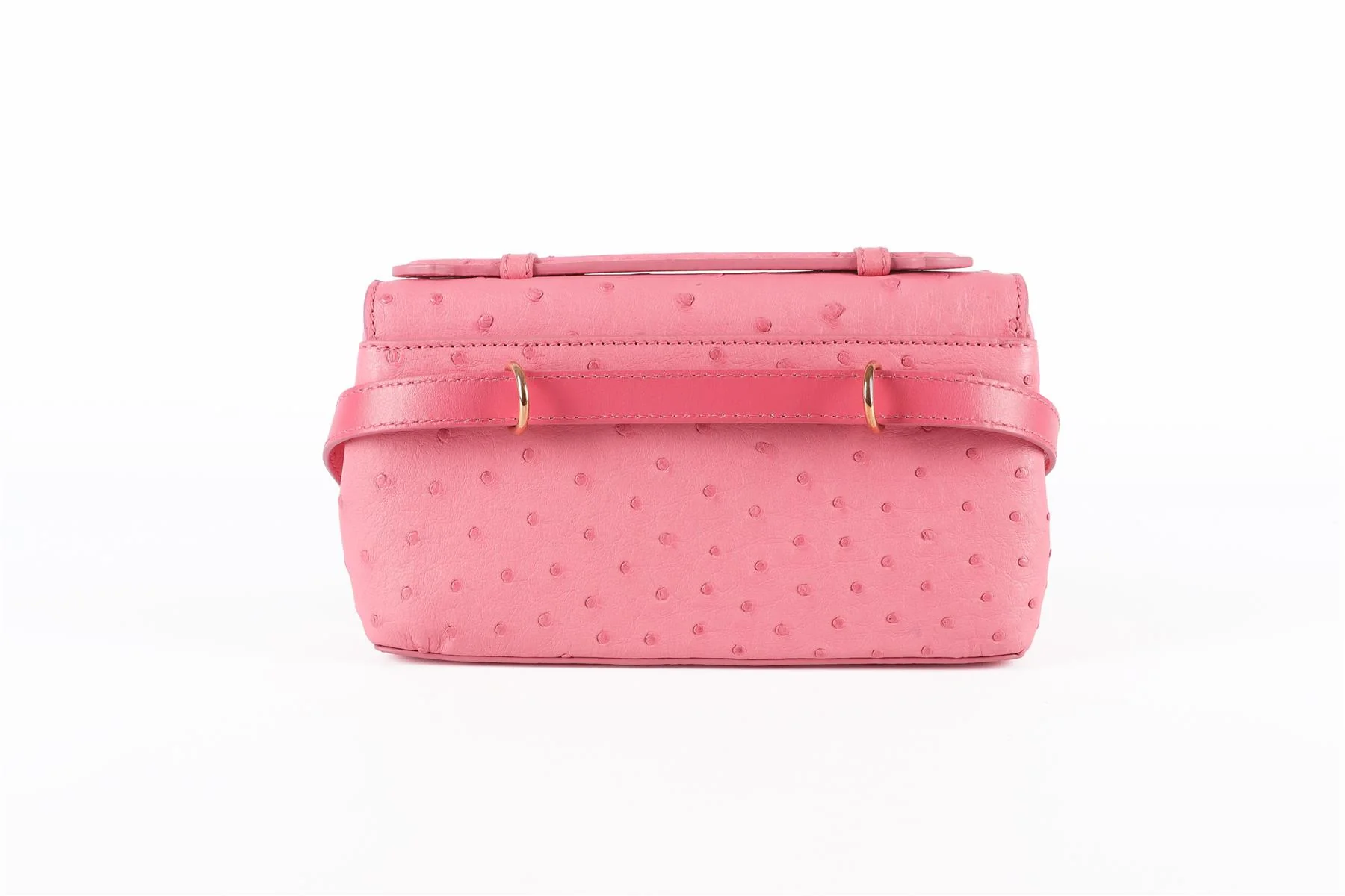 ANALEENA PINK OSTRICH LEATHER CLUTCH - Image 7