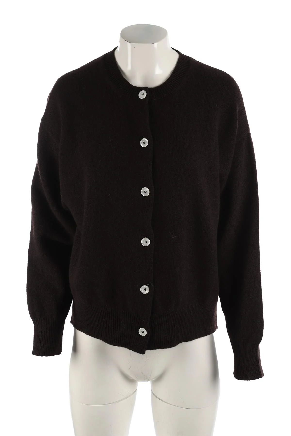 AND DAUGHTER BROWN WOOL CARDIGAN LARGE - Image 2