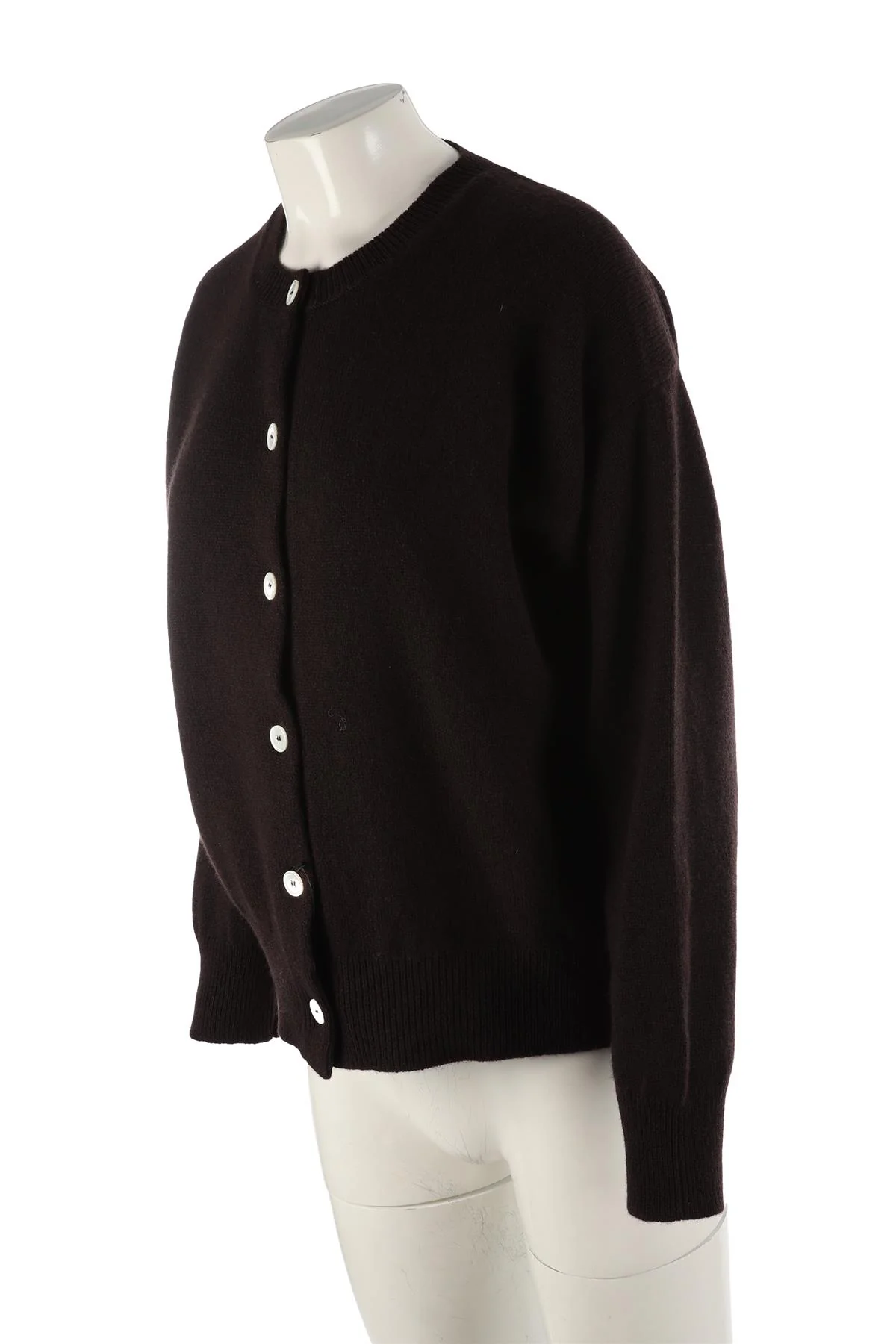AND DAUGHTER BROWN WOOL CARDIGAN LARGE - Image 3