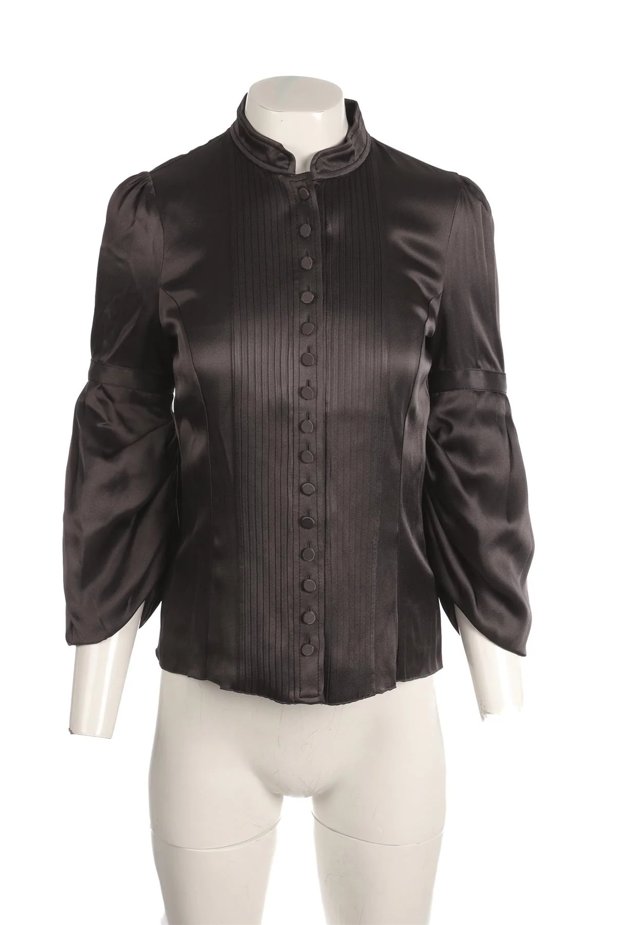 ANDREW GN GREY SATIN TOP FR 38 UK 10 - Image 2