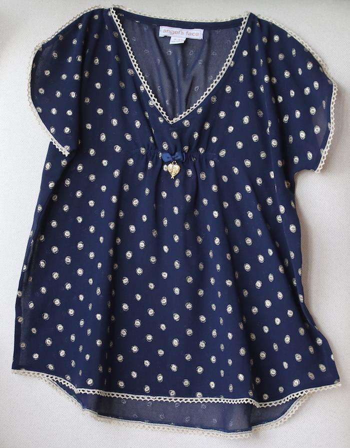 ANGEL'S FACE GIRLS BLUE & GOLD BEACH KAFTAN 4-5 YEARS - Image 3