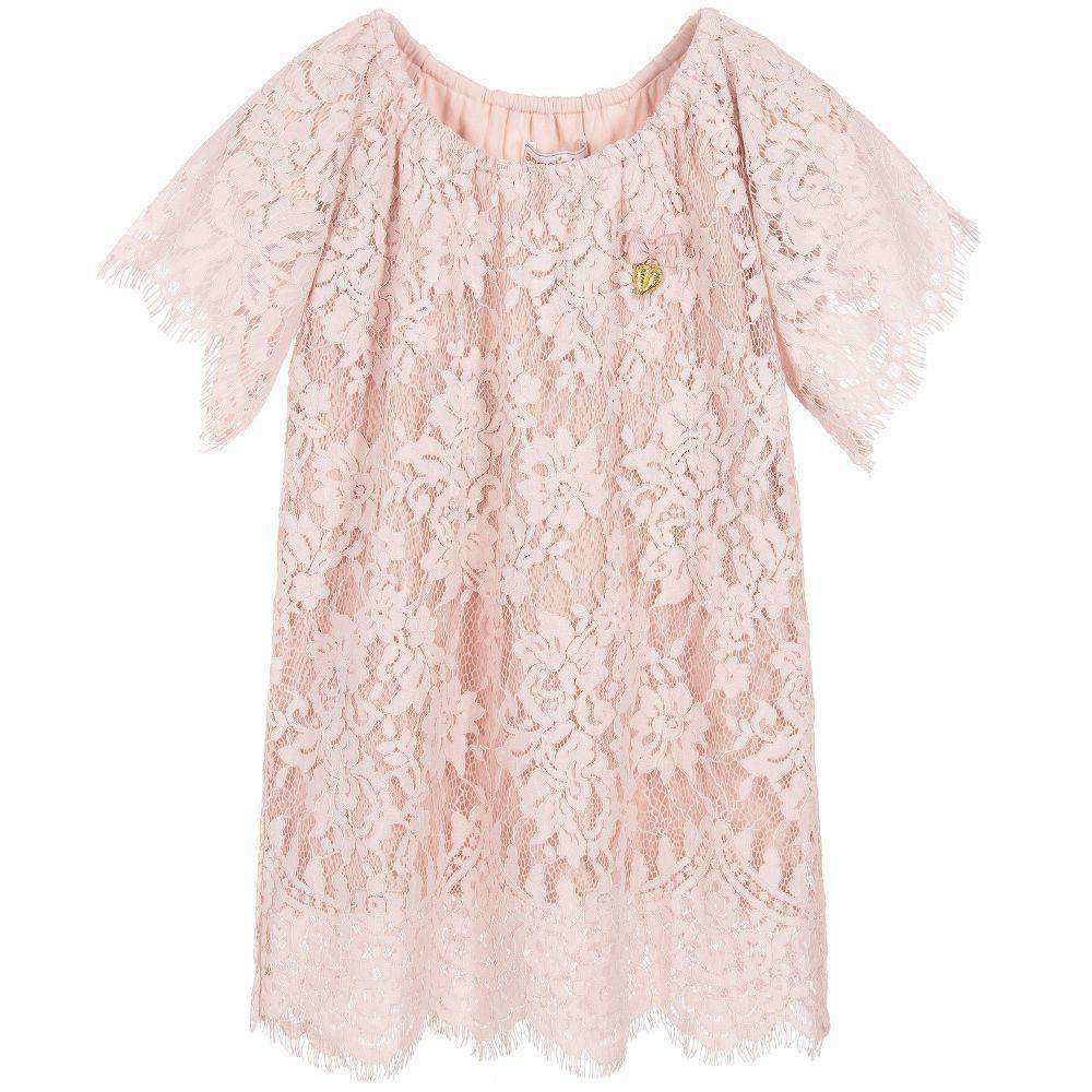 ANGEL'S FACE GIRLS PINK LACE DRESS 4-5 YEARS - Image 2