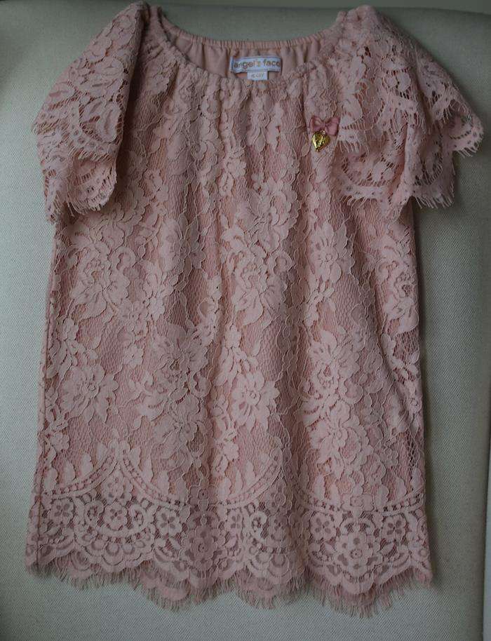 ANGEL'S FACE GIRLS PINK LACE DRESS 4-5 YEARS - Image 3