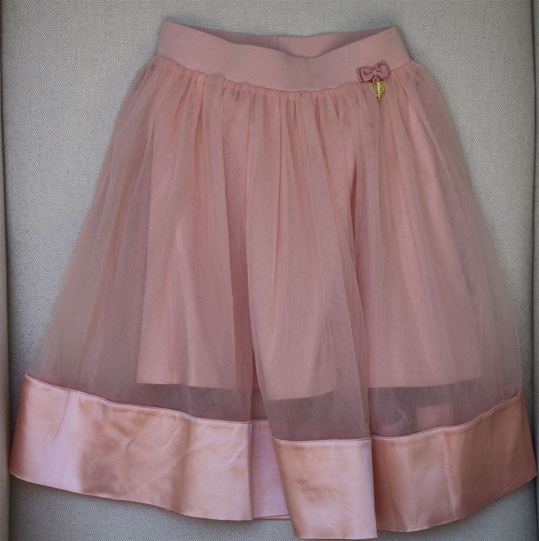 ANGEL'S FACE GIRLS PINK TULLE & SATIN SKIRT 4-5 YEARS - Image 2