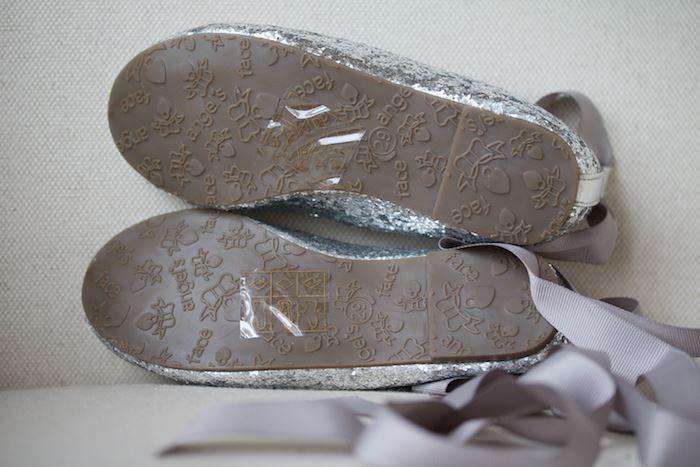 ANGEL'S FACE GIRLS SILVER GLITTER BALLERINA SHOES EU 29 UK 11 - Image 4