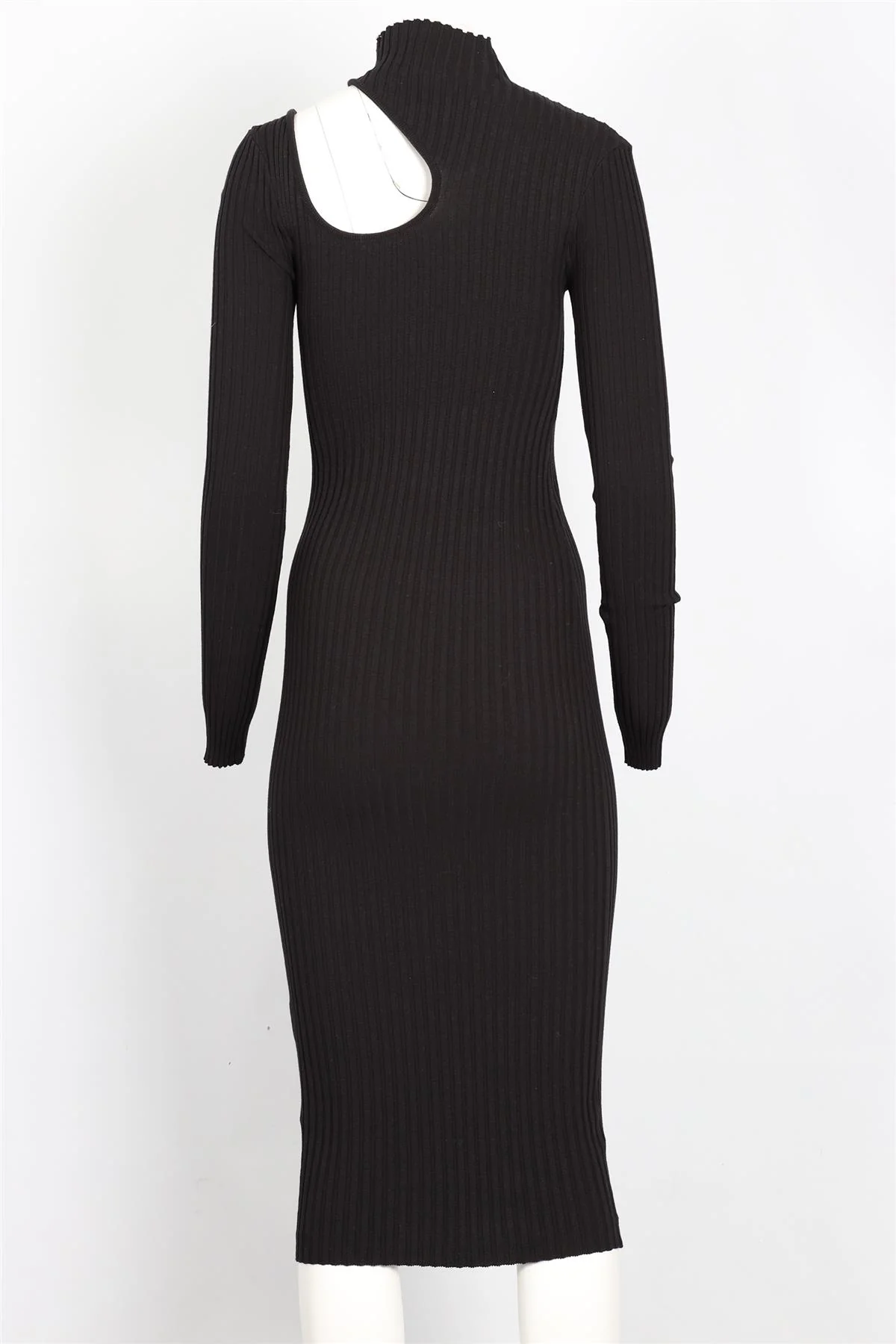 ANINE BING BLACK COTTON BLEND MIDI DRESS XSMALL - Image 4