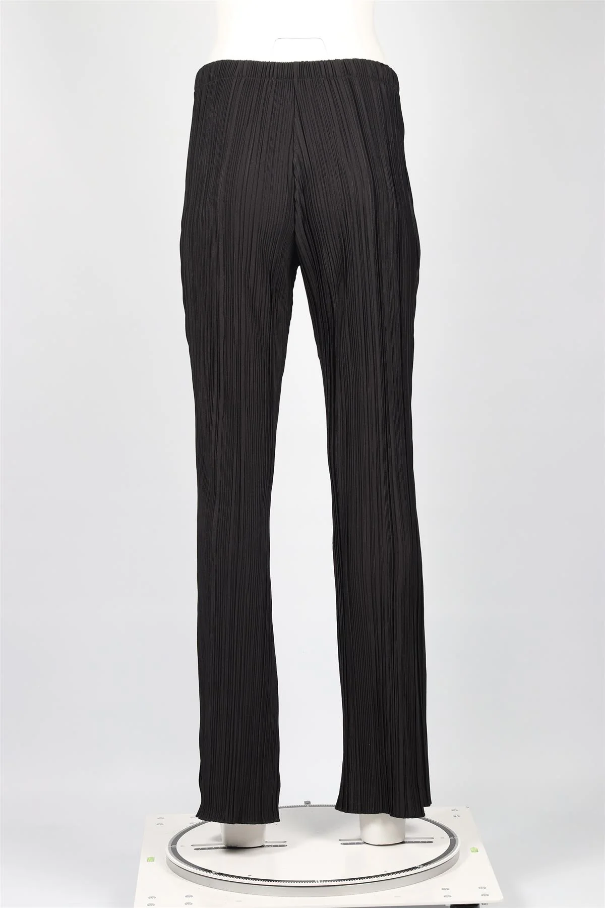 ANINE BING BLACK SATIN STRAIGHT LEG PANTS SMALL - Image 4
