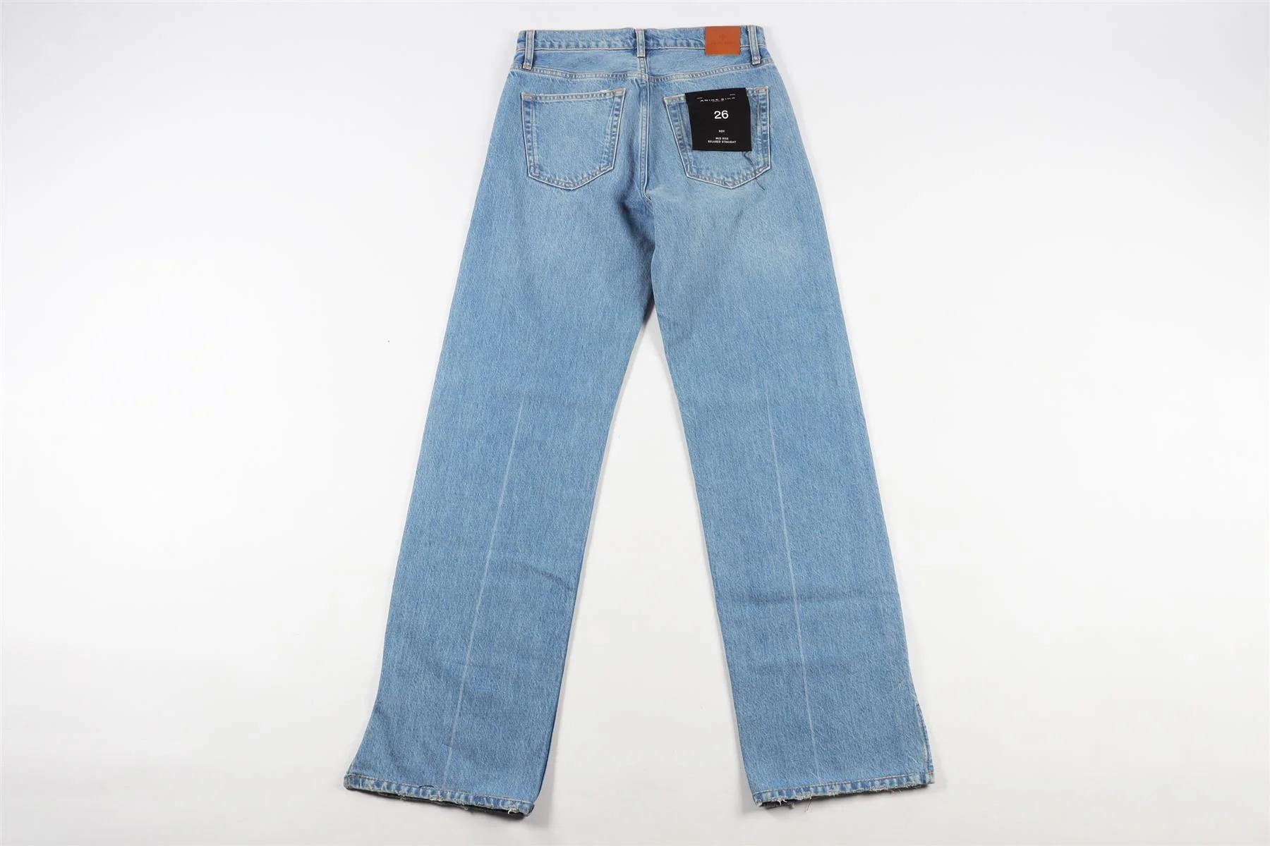 ANINE BING BLUE HIGH RISE STRAIGHT LEG JEANS W26 UK 8 - Image 4