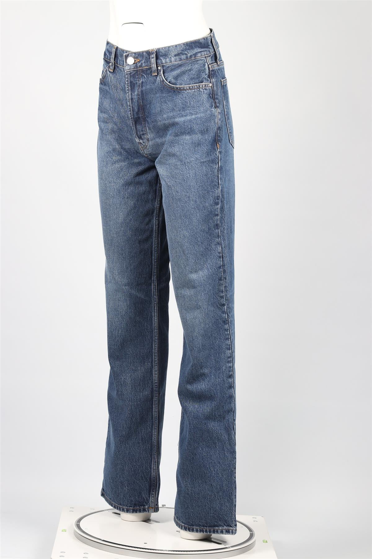 ANINE BING BLUE HIGH RISE STRAIGHT LEG JEANS W28 UK 10 - Image 3