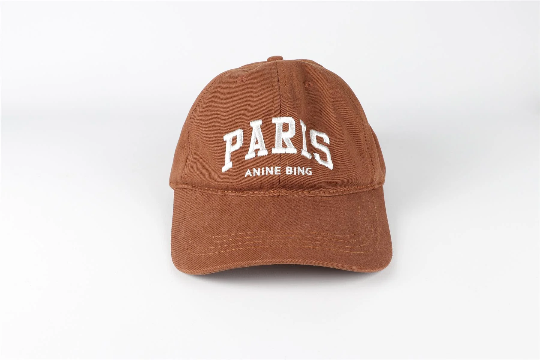 ANINE BING BROWN COTTON BASEBALL CAP ONE SIZE - Image 3