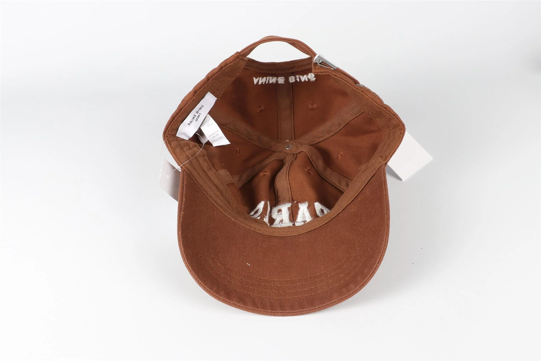 ANINE BING BROWN COTTON BASEBALL CAP ONE SIZE - Image 5