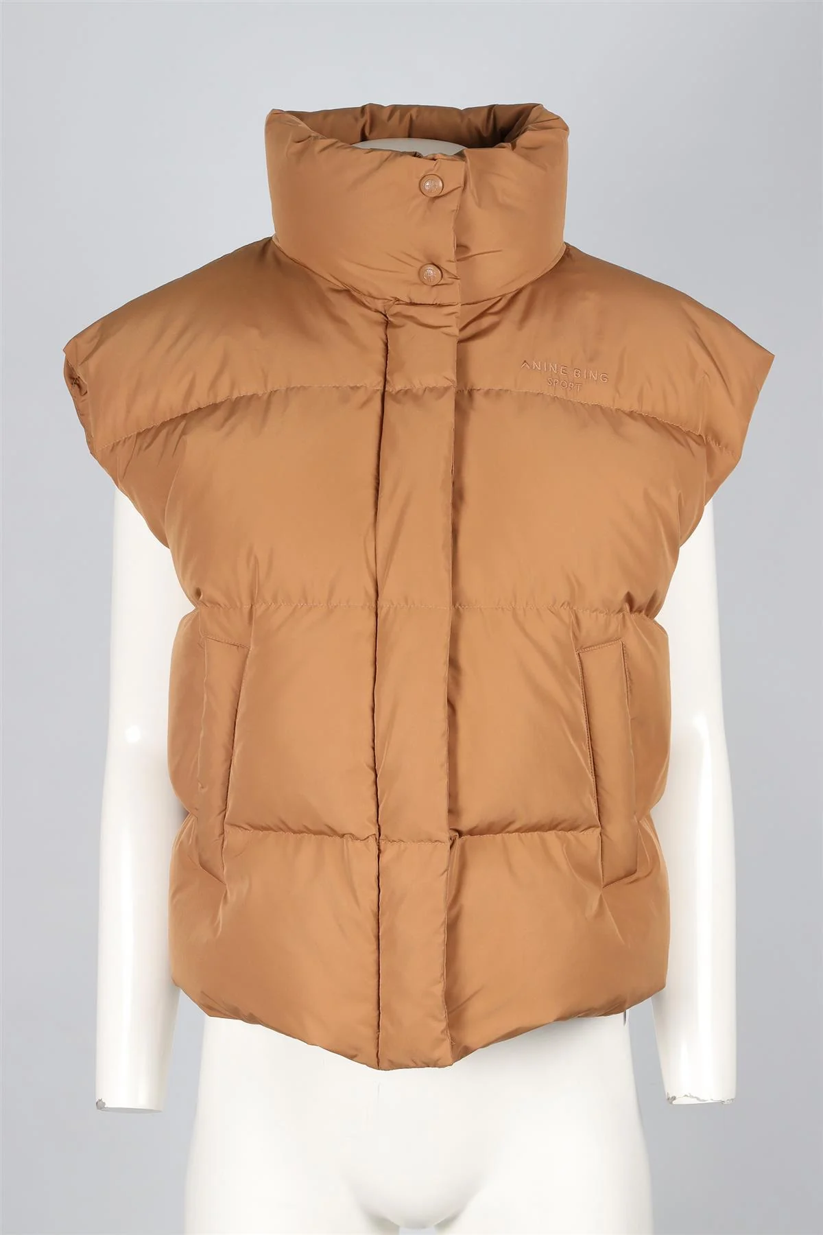 ANINE BING BROWN PADDED DOWN GILET SMALL - Image 2