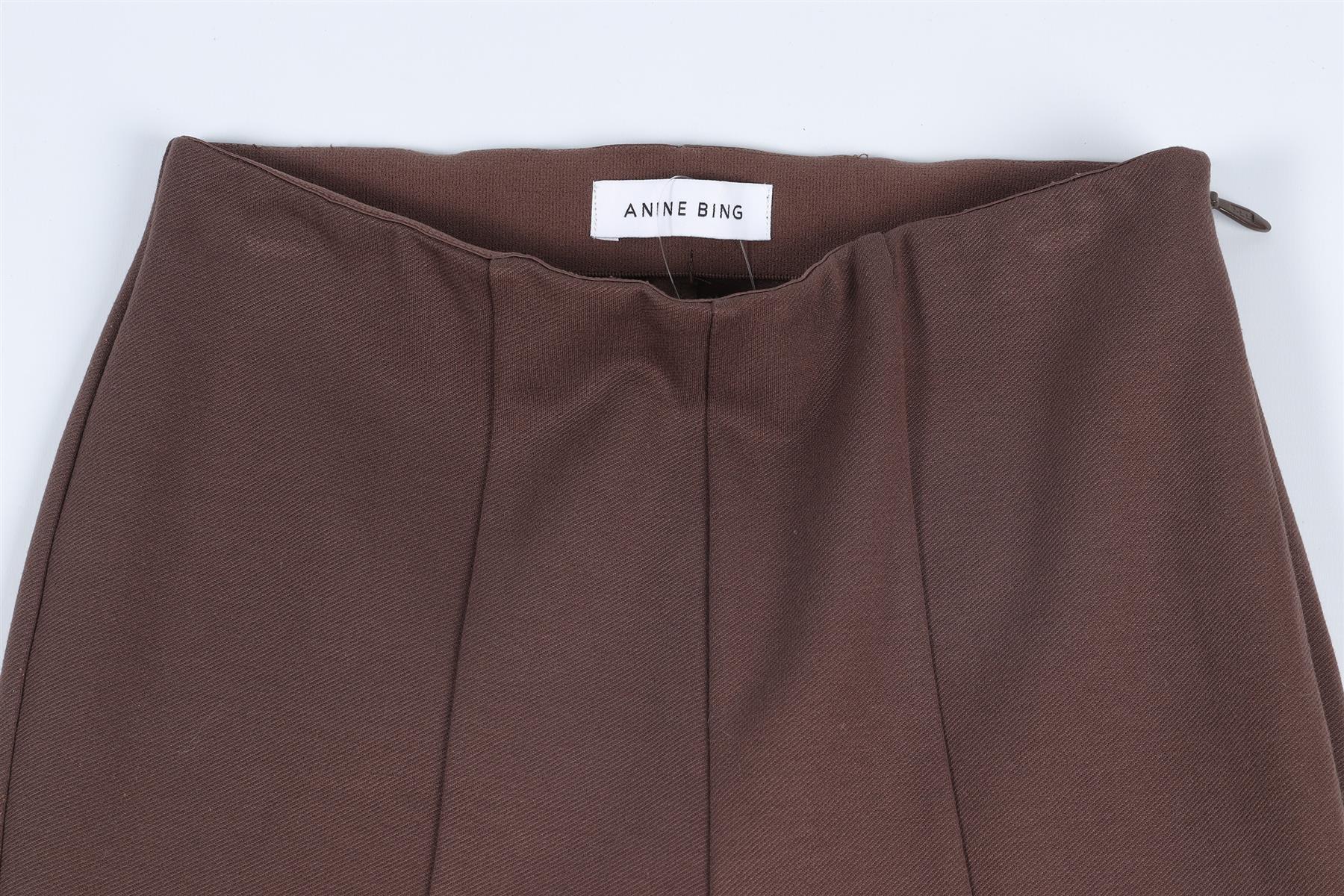 ANINE BING BROWN SKINNY PANTS FR 34 UK 6 - Image 3