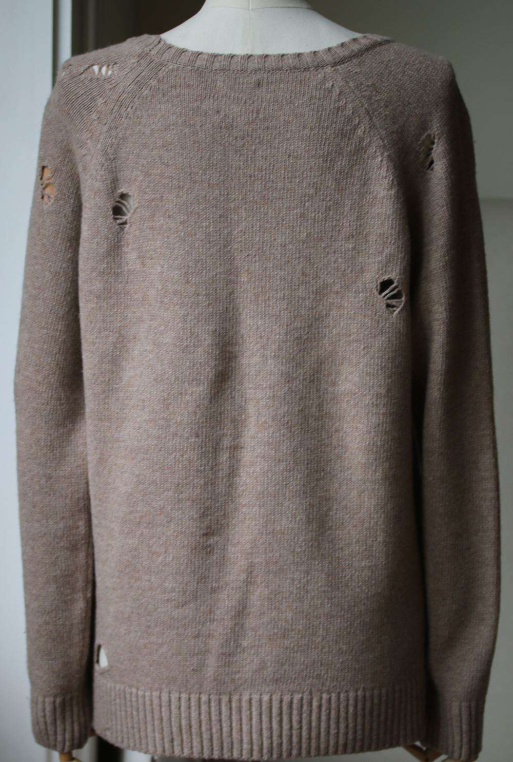 ANINE BING DISTRESSED KNIT SWEATER MEDIUM - Image 4