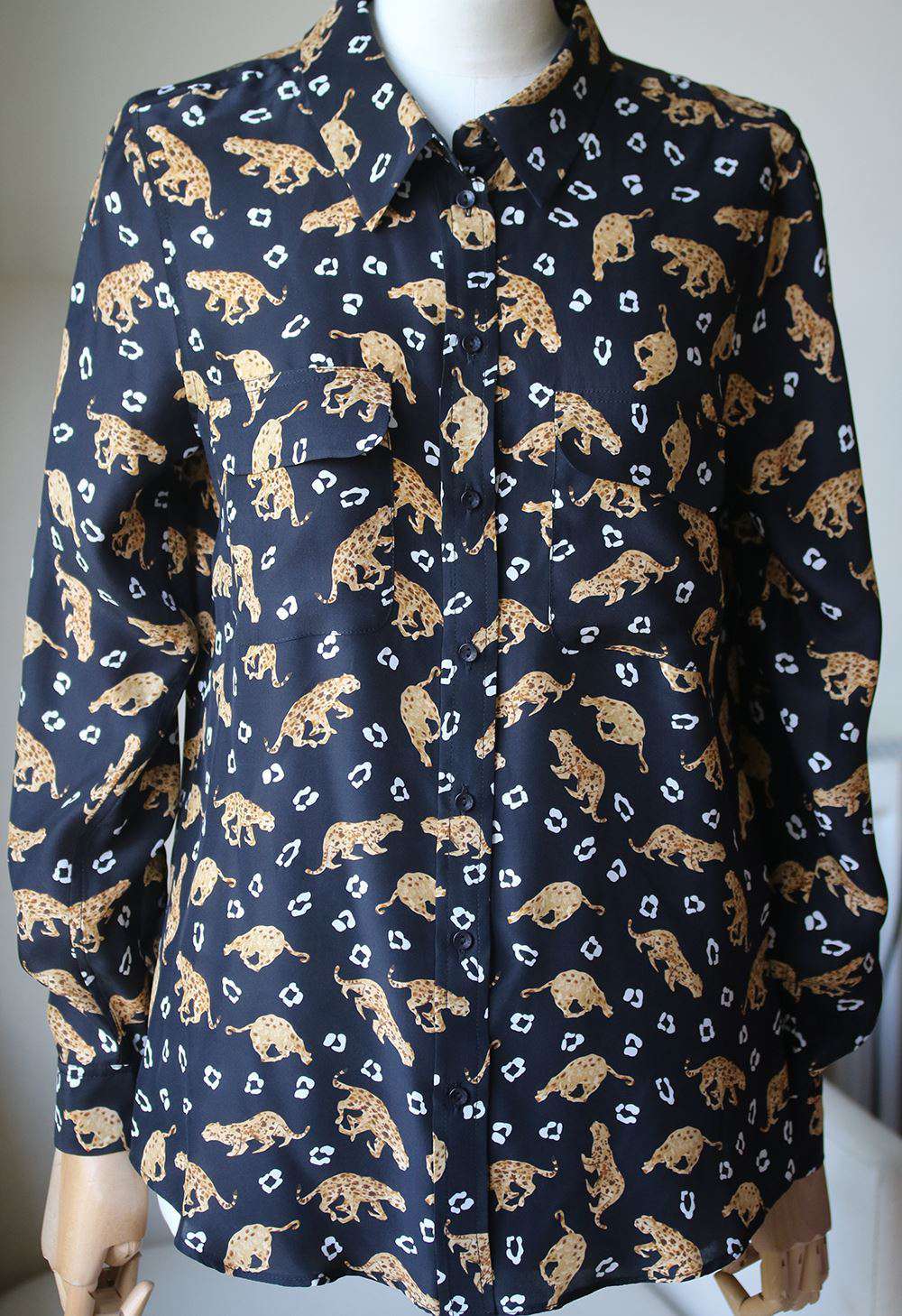 ANINE BING ELLERY PRINTED BLOUSE SMALL - Image 3