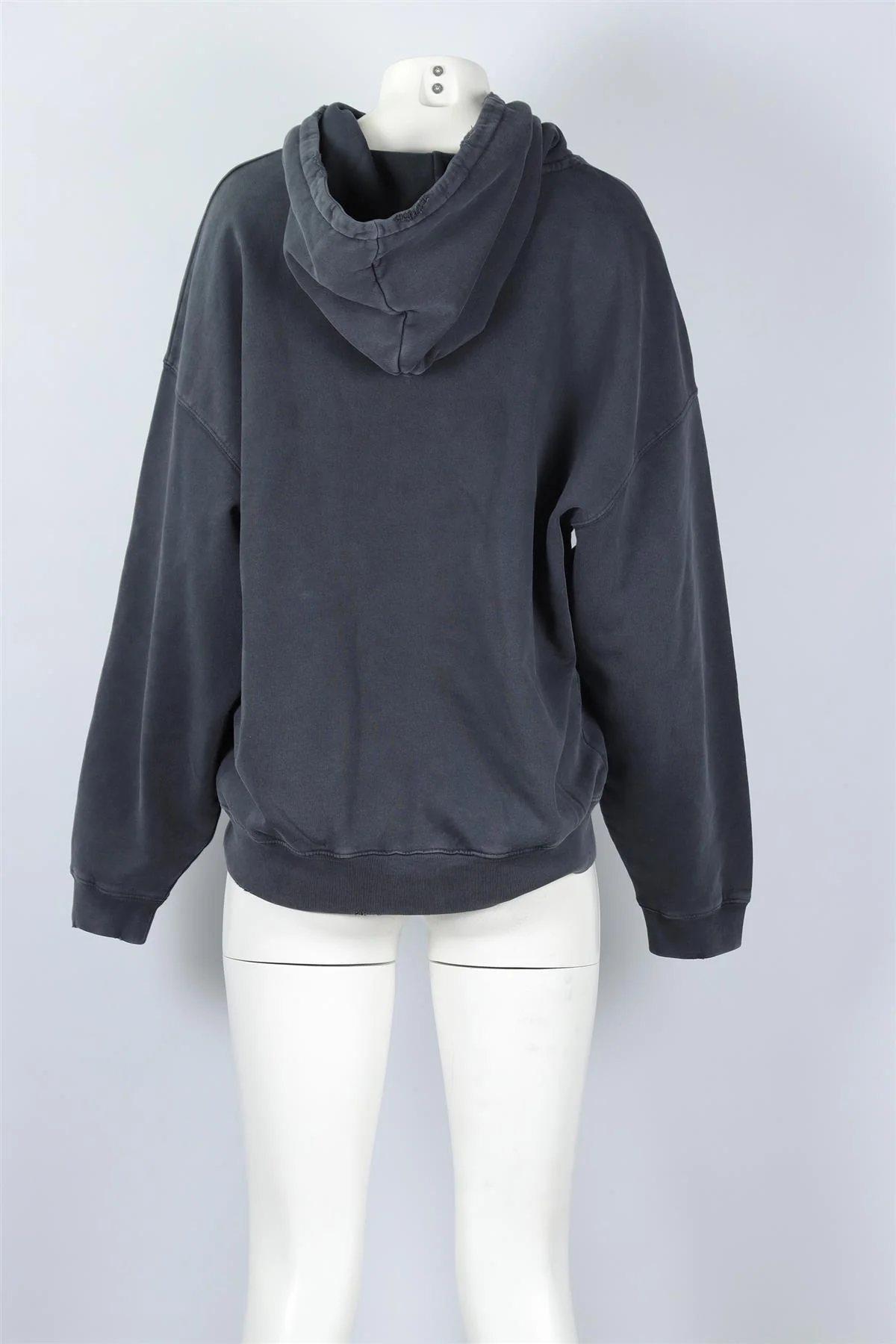 ANINE BING GREY COTTON HOODIE MEDIUM - Image 4