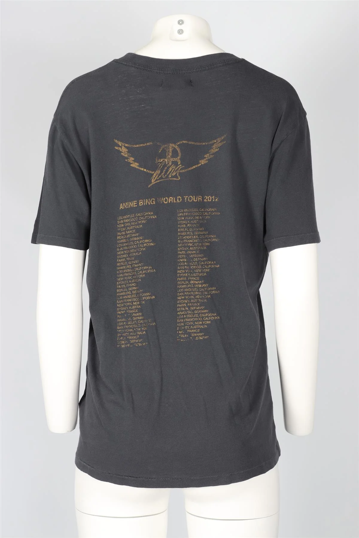 ANINE BING GREY COTTON T-SHIRT SMALL - Image 4