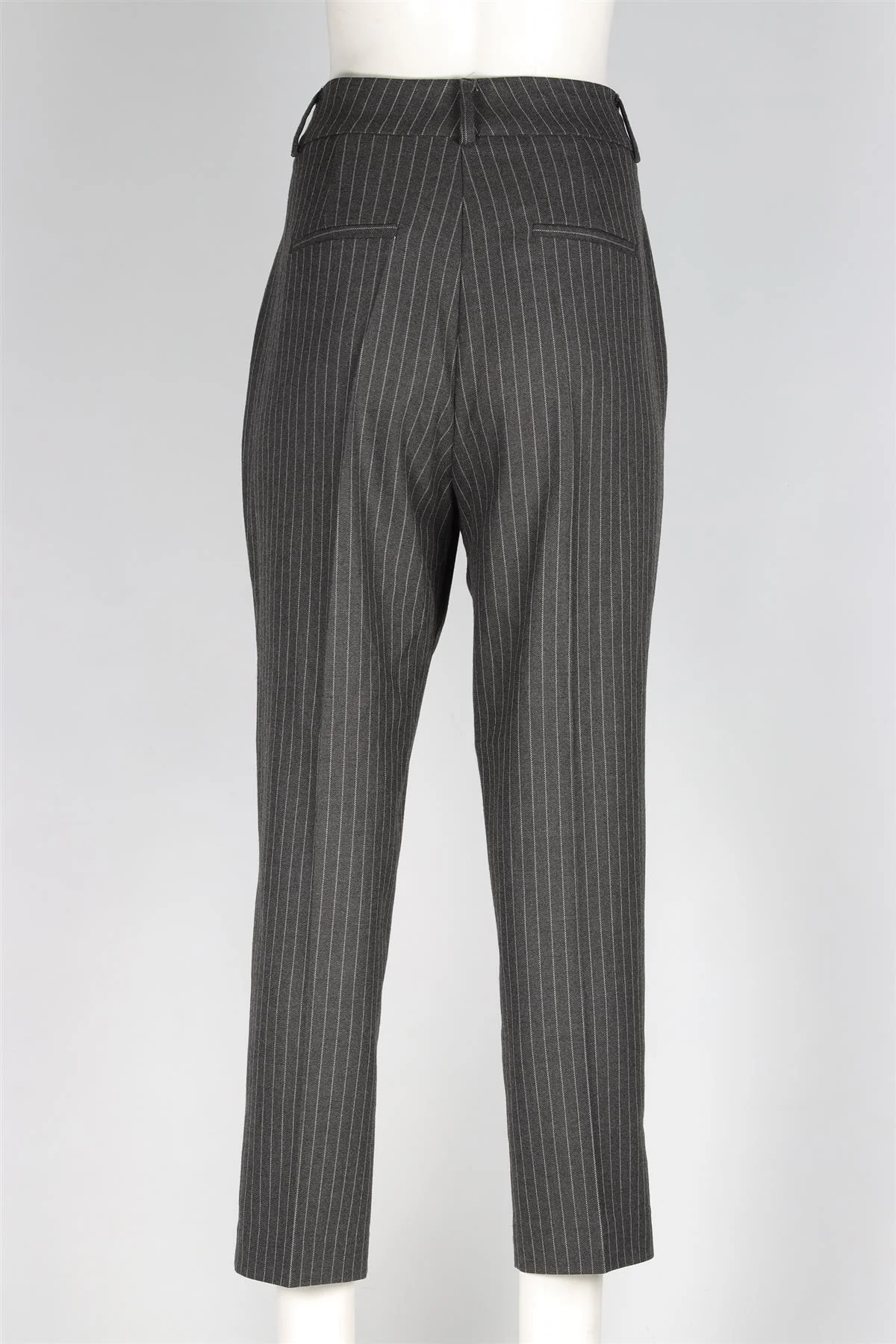 ANINE BING GREY FLANNEL STRAIGHT LEG PANTS LARGE - Image 4