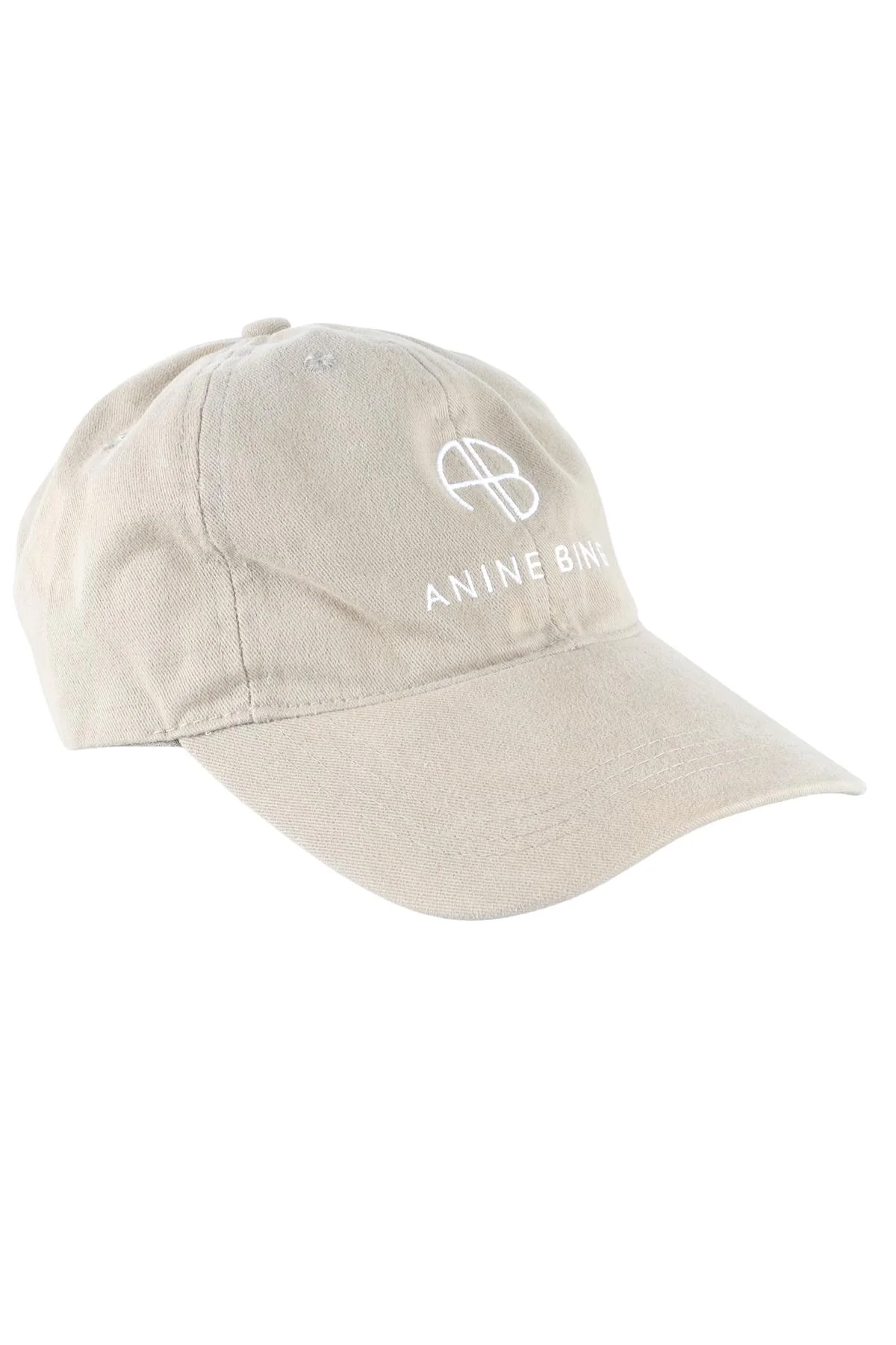ANINE BING KHAKI COTTON BASEBALL CAP ONE SIZE