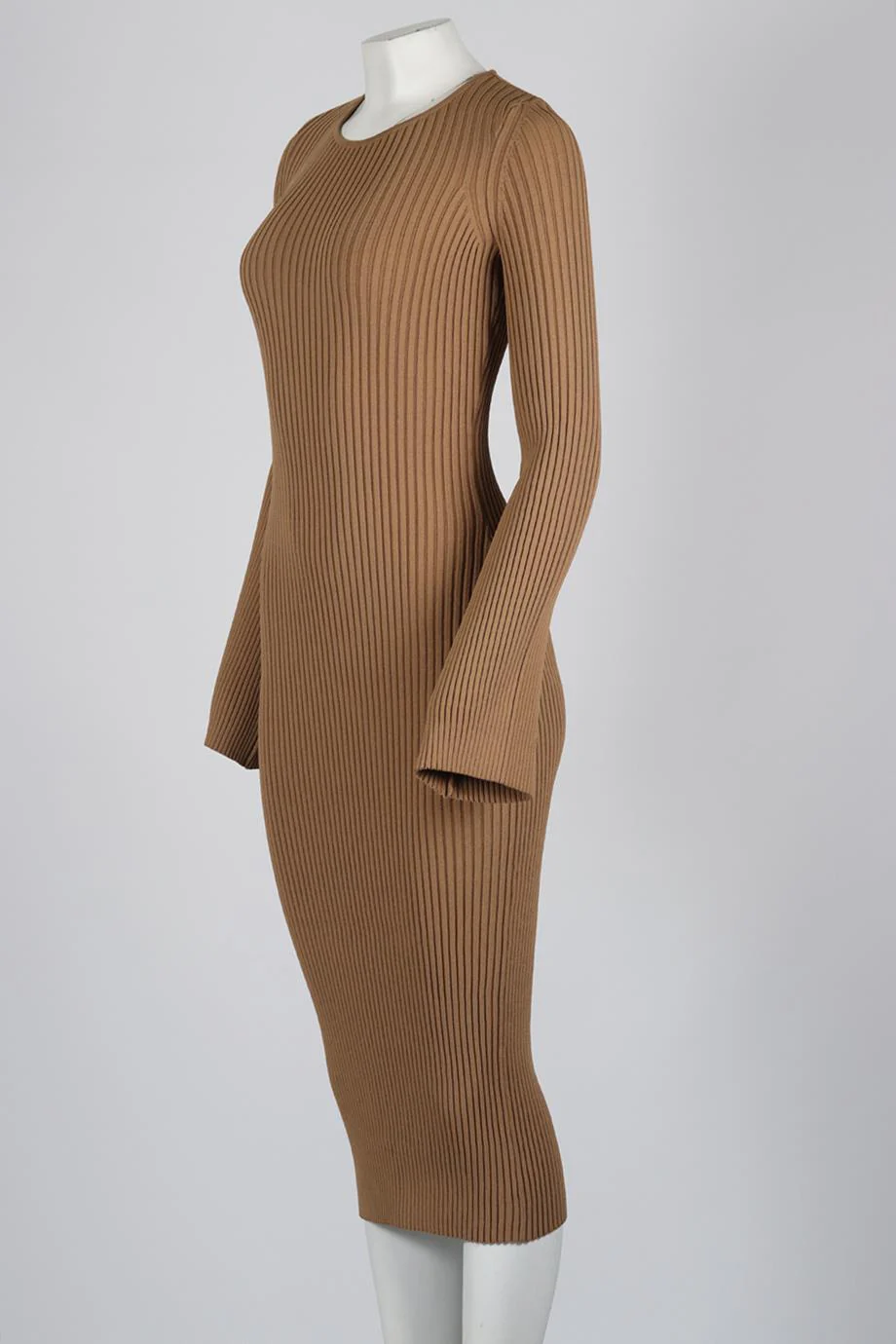 ANINE BING RIBBED KNIT MIDI DRESS MEDIUM - Image 3