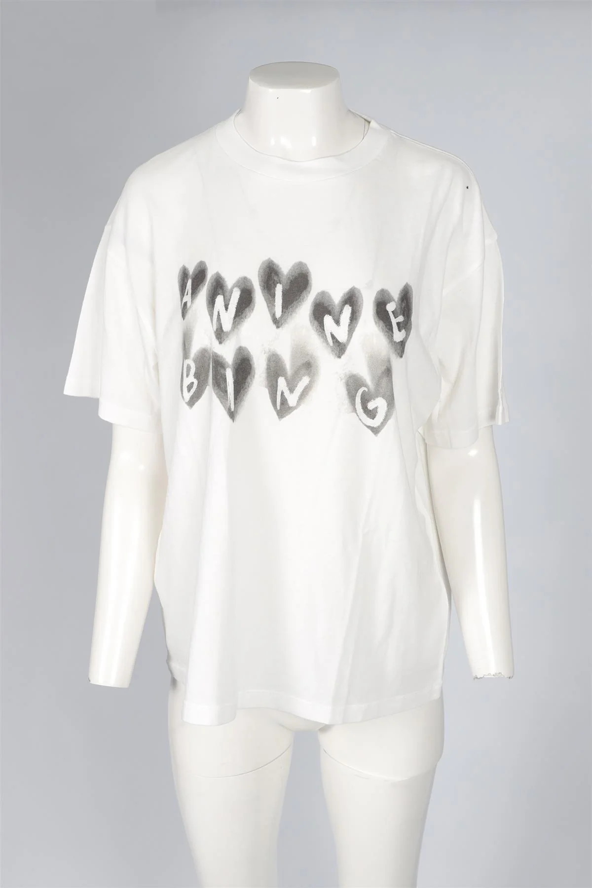 ANINE BING WHITE COTTON T-SHIRT MEDIUM - Image 2