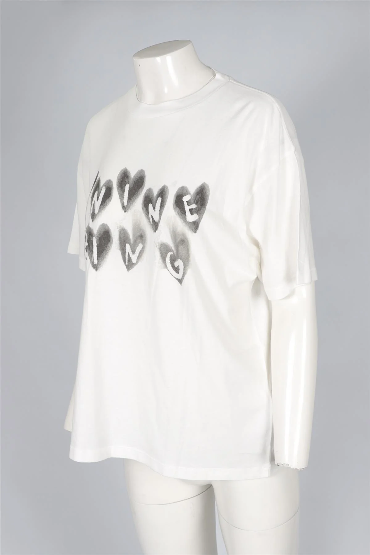 ANINE BING WHITE COTTON T-SHIRT MEDIUM - Image 3