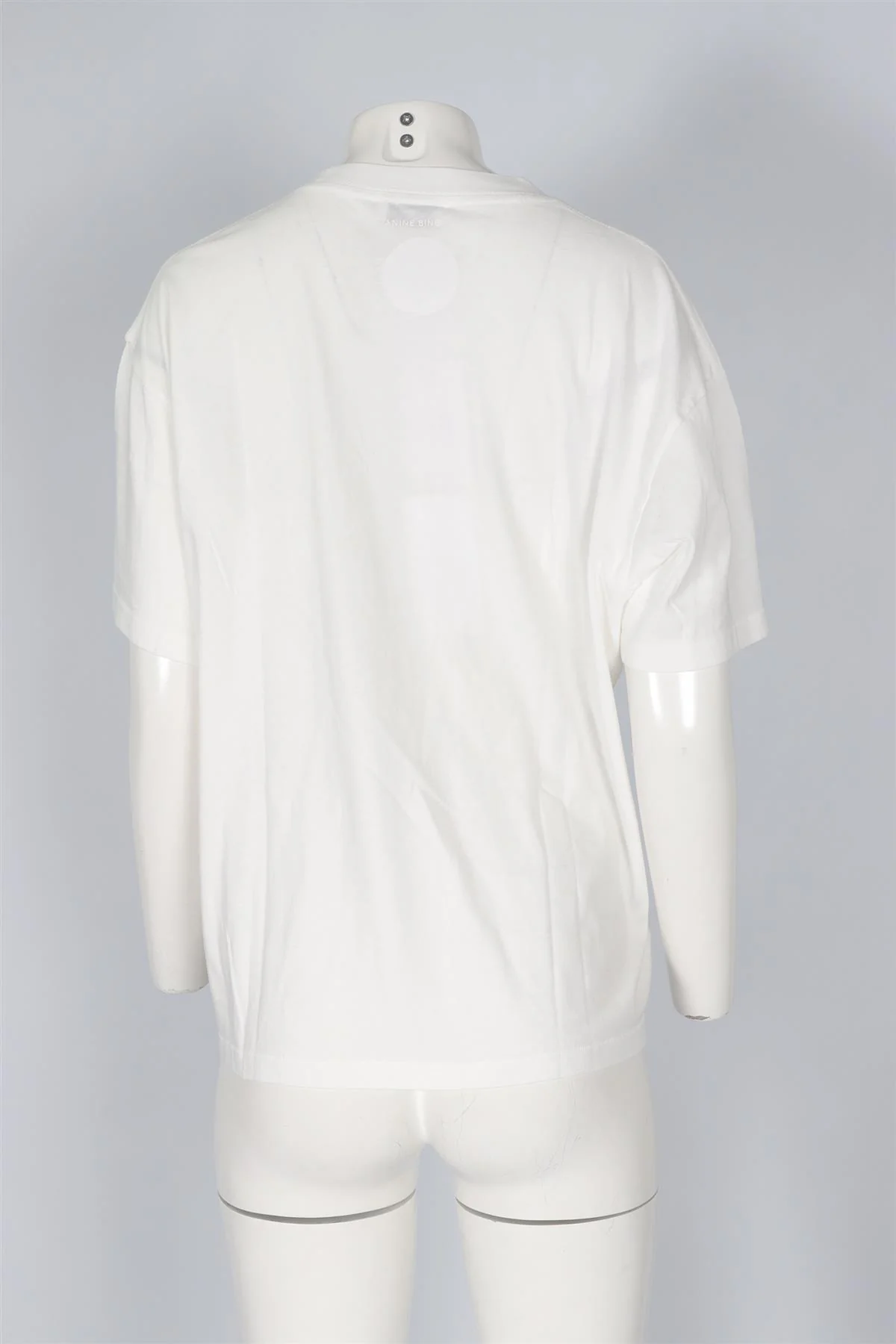 ANINE BING WHITE COTTON T-SHIRT MEDIUM - Image 4