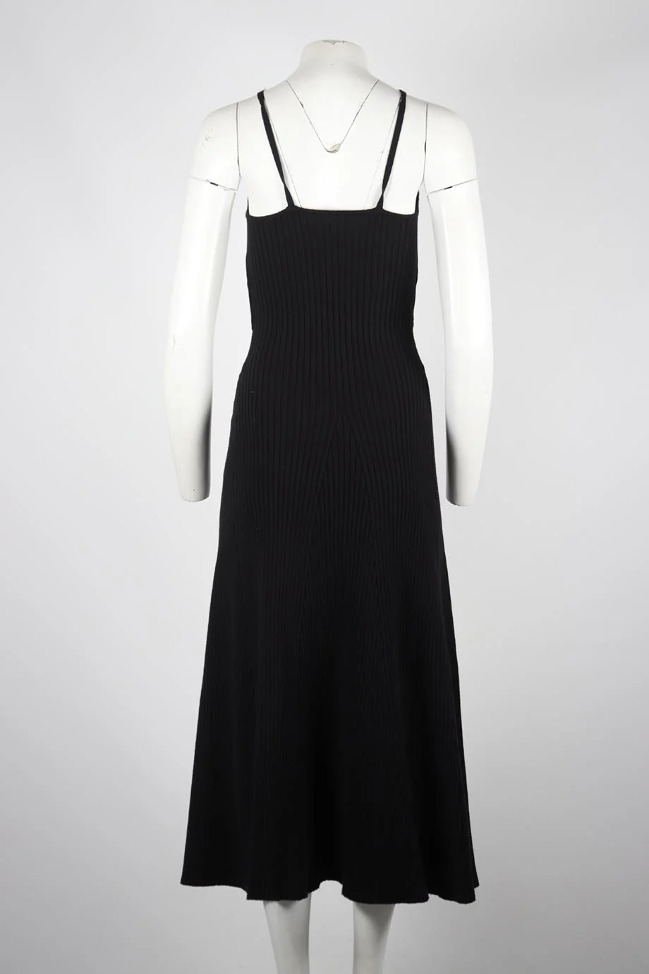 ANNA QUAN CUTOUT RIBBED COTTON BLEND MIDI DRESS UK 10 - Image 4