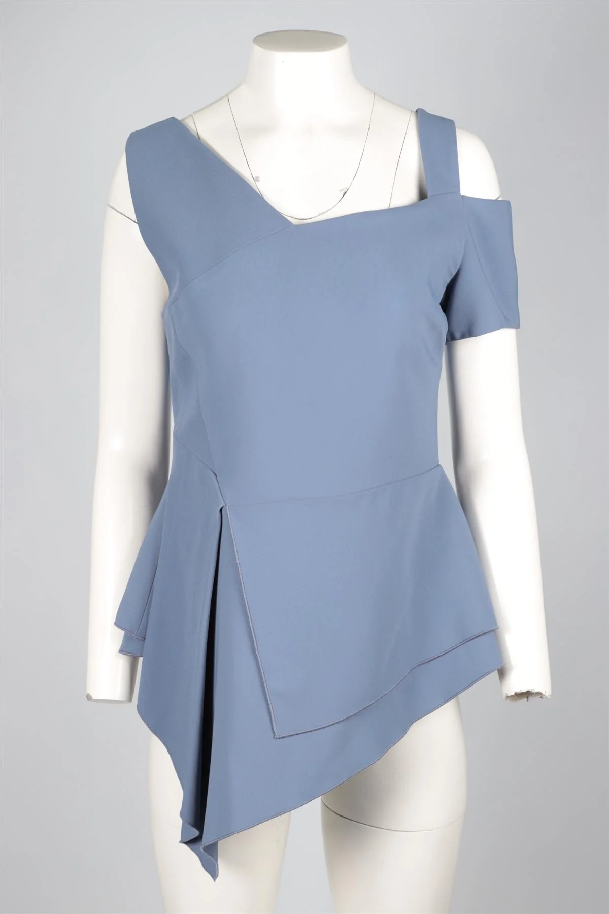 ANTONIO BERARDI BLUE CREPE TOP IT 44 UK 12 - Image 2