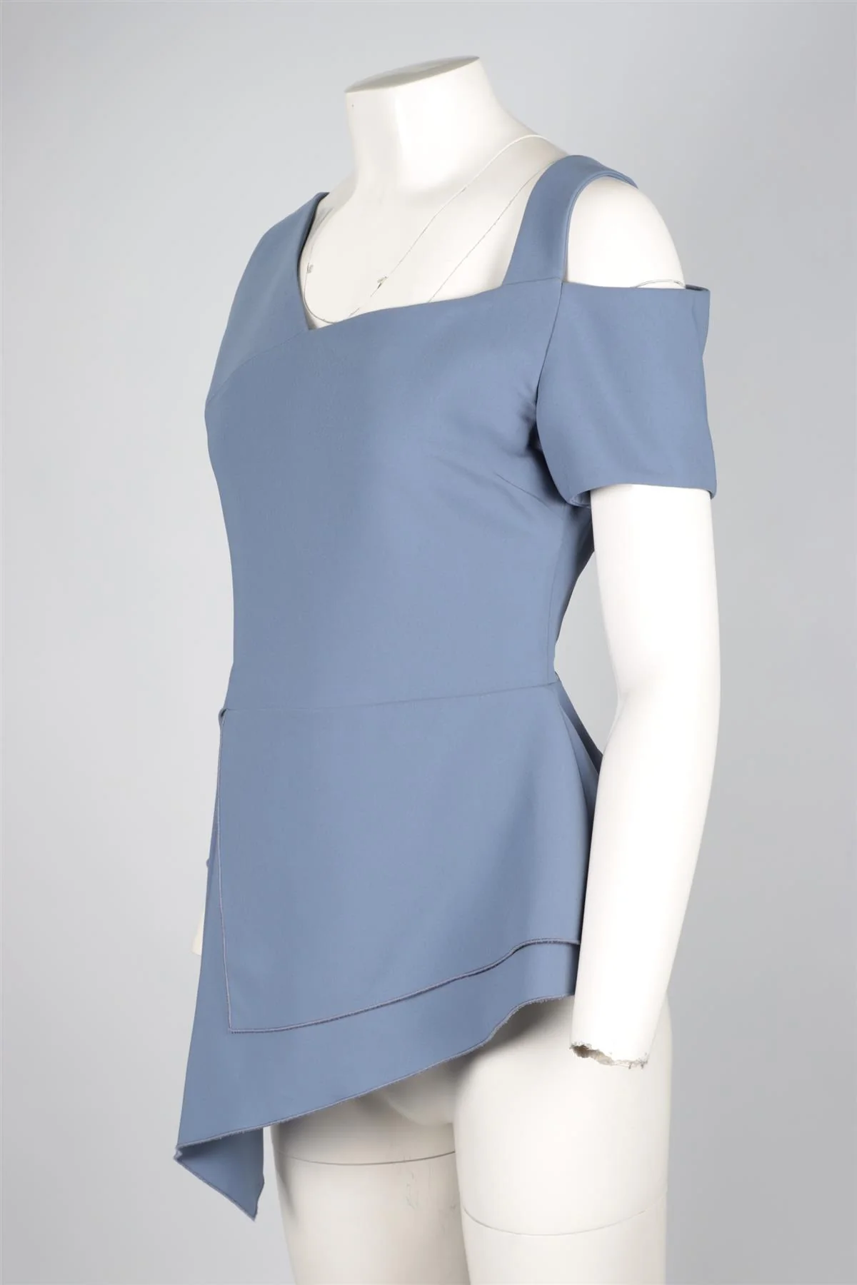 ANTONIO BERARDI BLUE CREPE TOP IT 44 UK 12 - Image 3