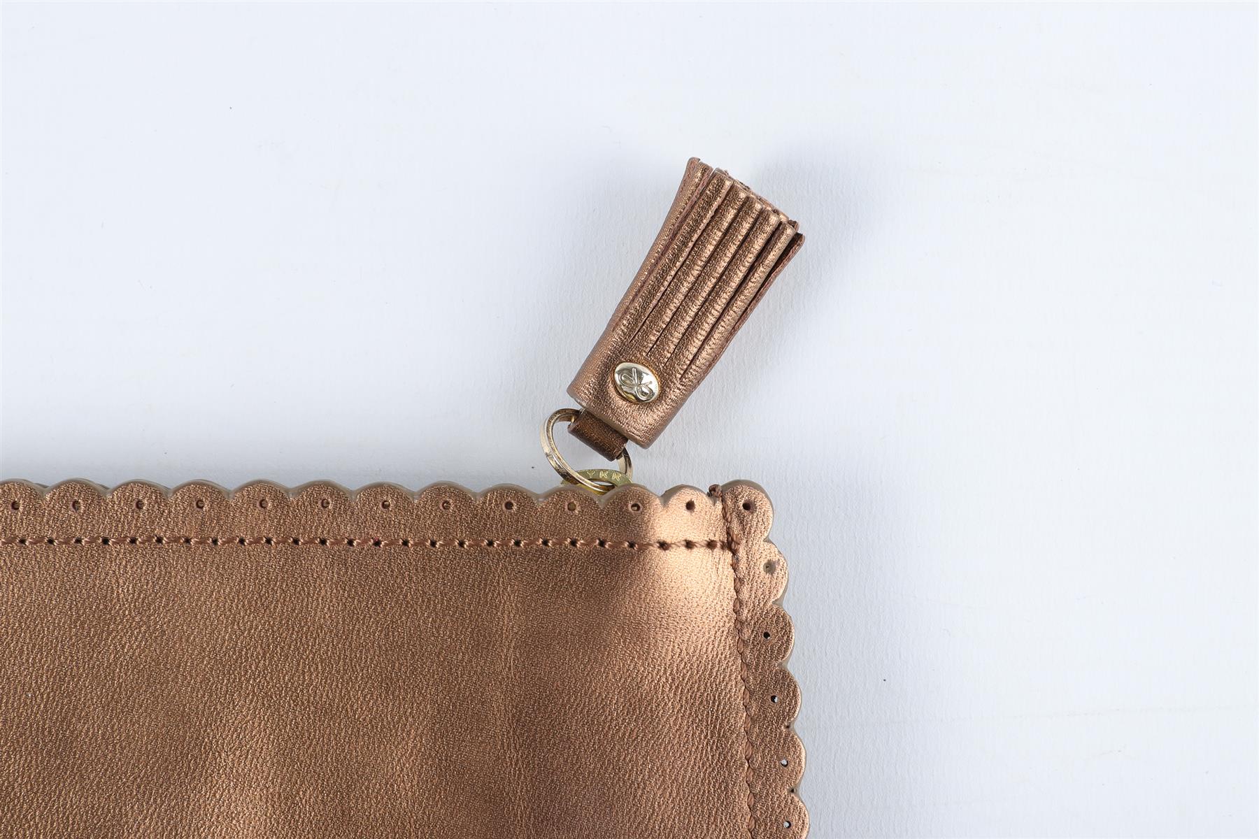 ANYA HINDMARCH BRONZE SMALL LEATHER POUCH - Image 5