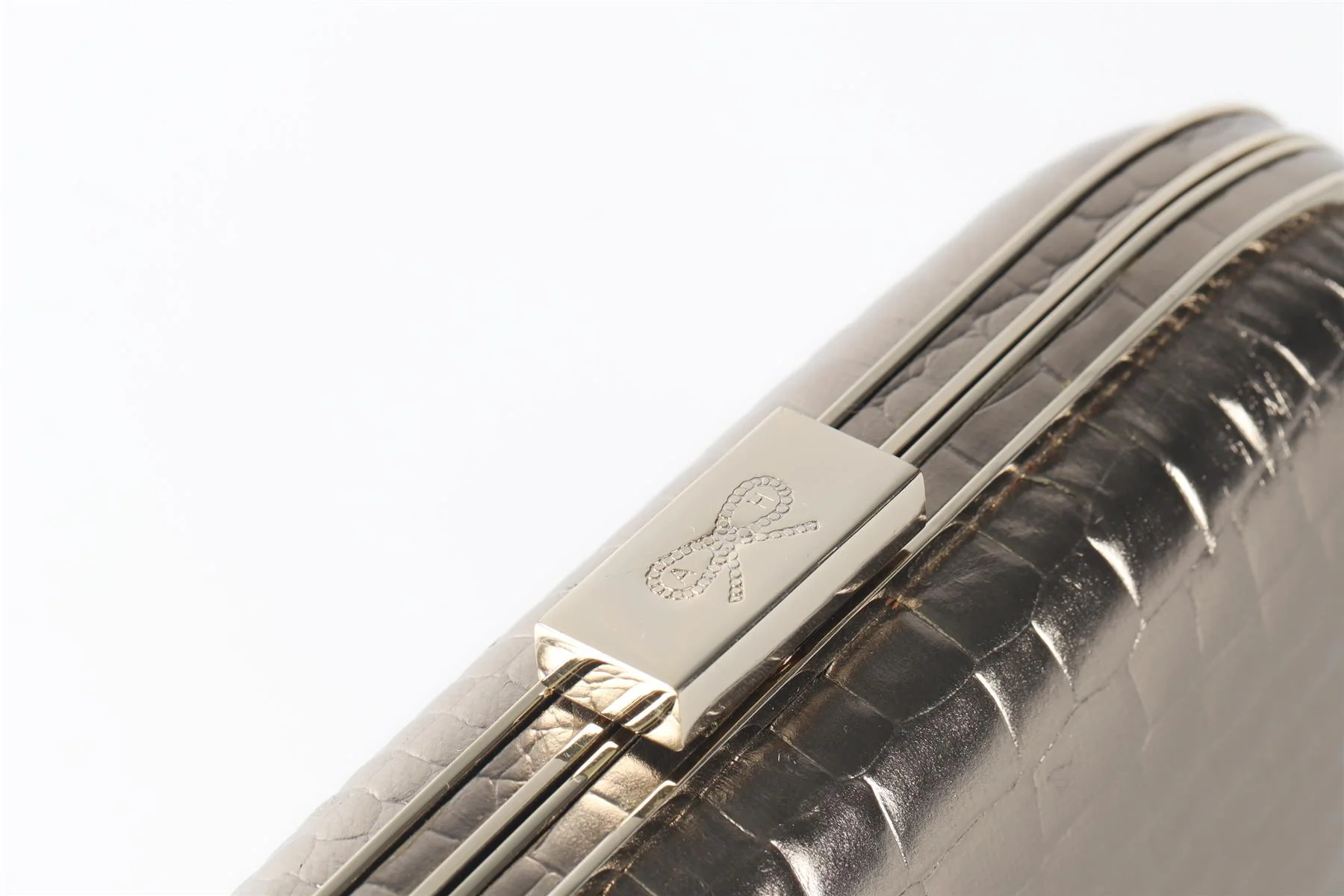 ANYA HINDMARCH GOLD LEATHER CLUTCH - Image 7