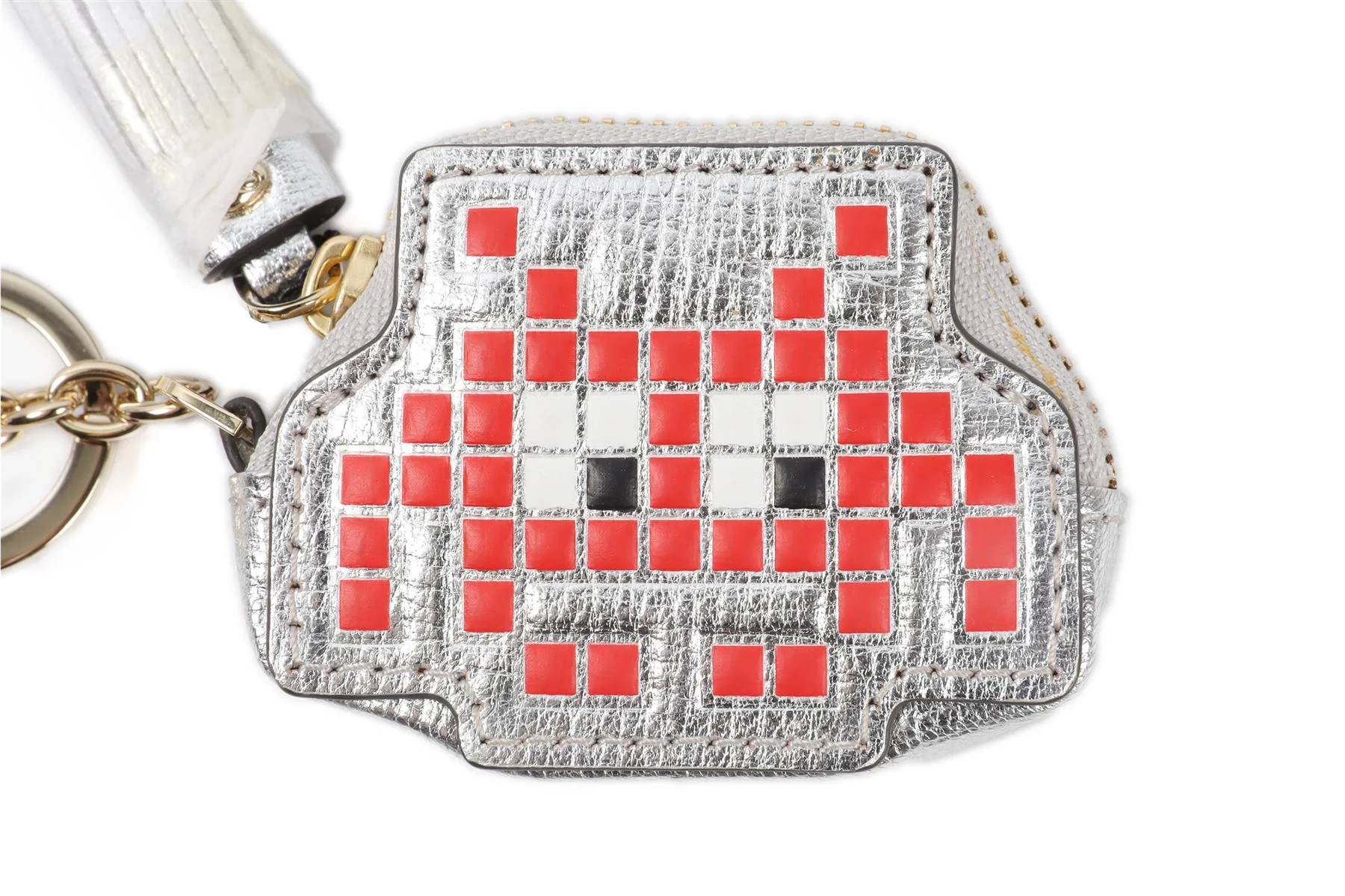 ANYA HINDMARCH SILVER SPACE INVADER COIN PURSE - Image 3