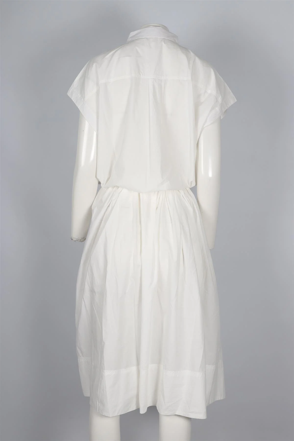 APIECE APART WHITE COTTON MAXI DRESS MEDIUM - Image 4