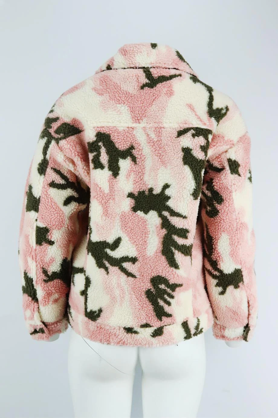 APPARIS CAMOUFLAGE PRINT FAUX SHEARLING JACKET MEDIUM - Image 4