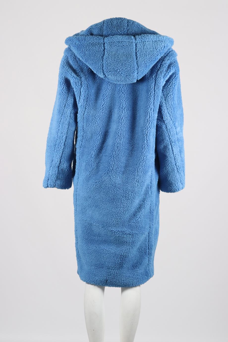 APPARIS HOODED FAUX SHEARLING COAT XSMALL - Image 4