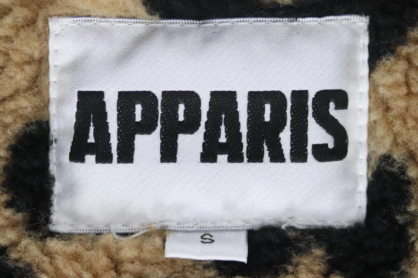 APPARIS LEOPARD PRINT FAUX SHEARLING JACKET SMALL - Image 5